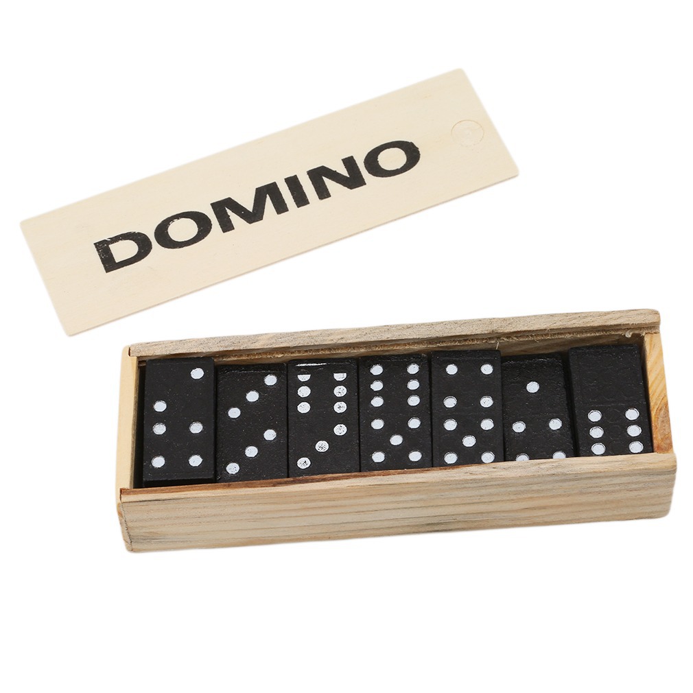 Board Game Monopoli - 28 pçs caixa de madeira dominó