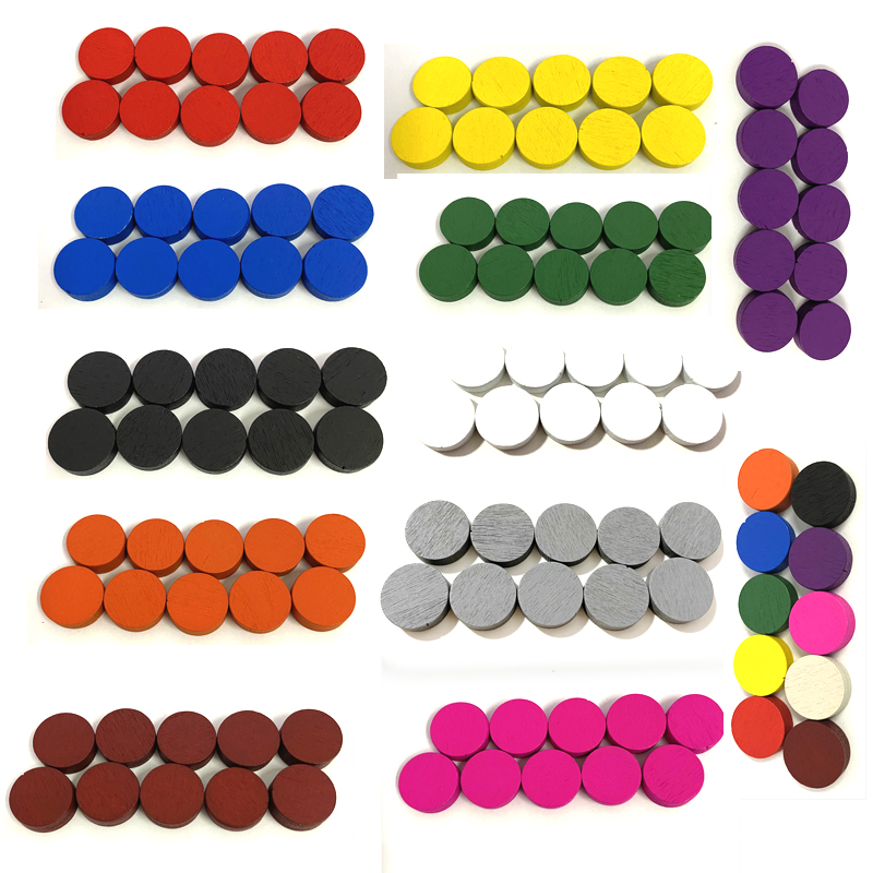 Board Game Dixit - 50 peças 15*5mm 11 cores discos