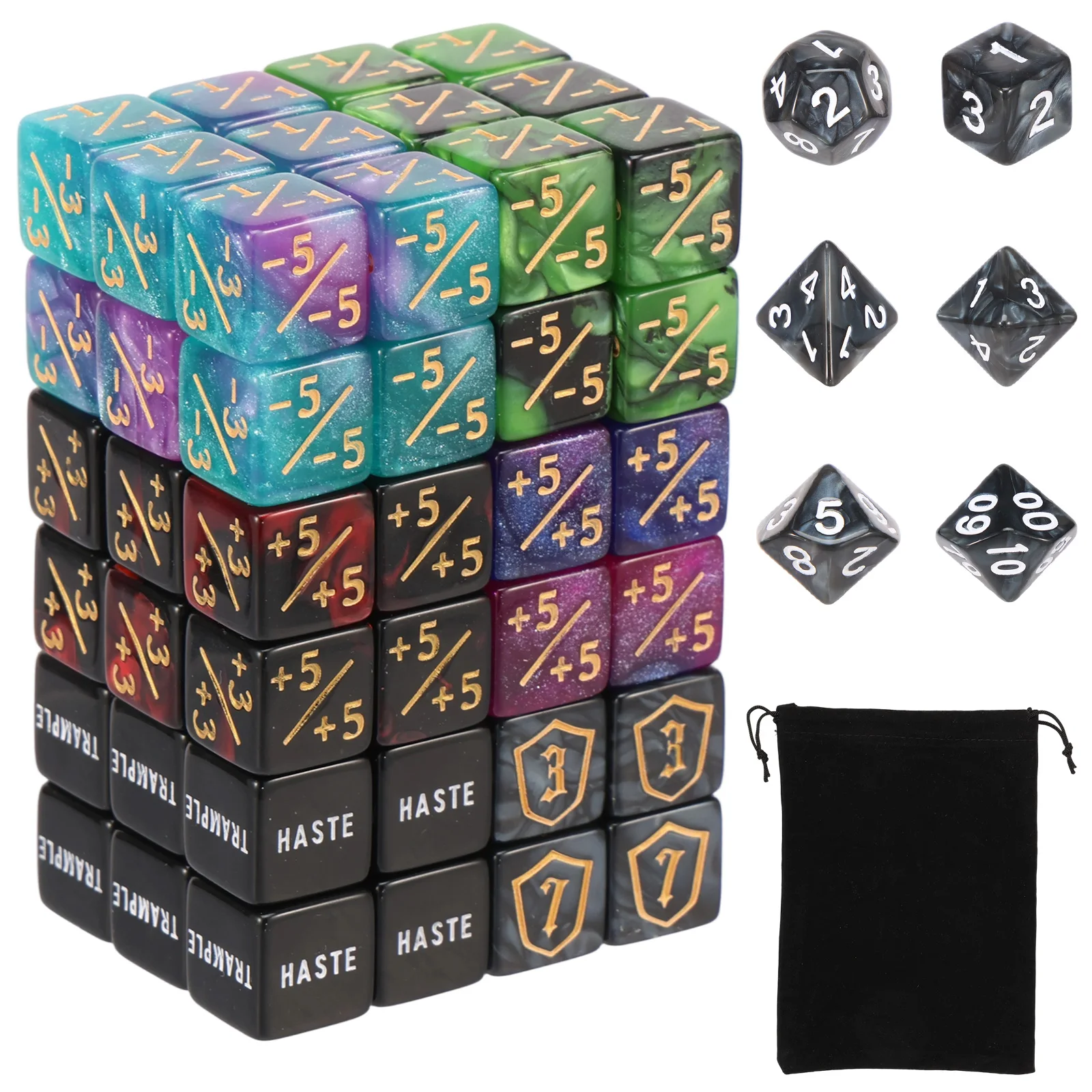 Game Token Counter - Conjunto de 78 Peças de Dados