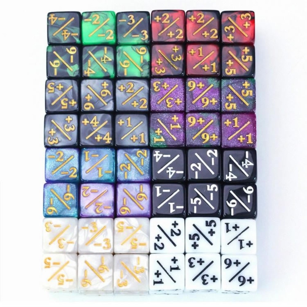 Game Token Counter - 10 Peças de Dados de 6