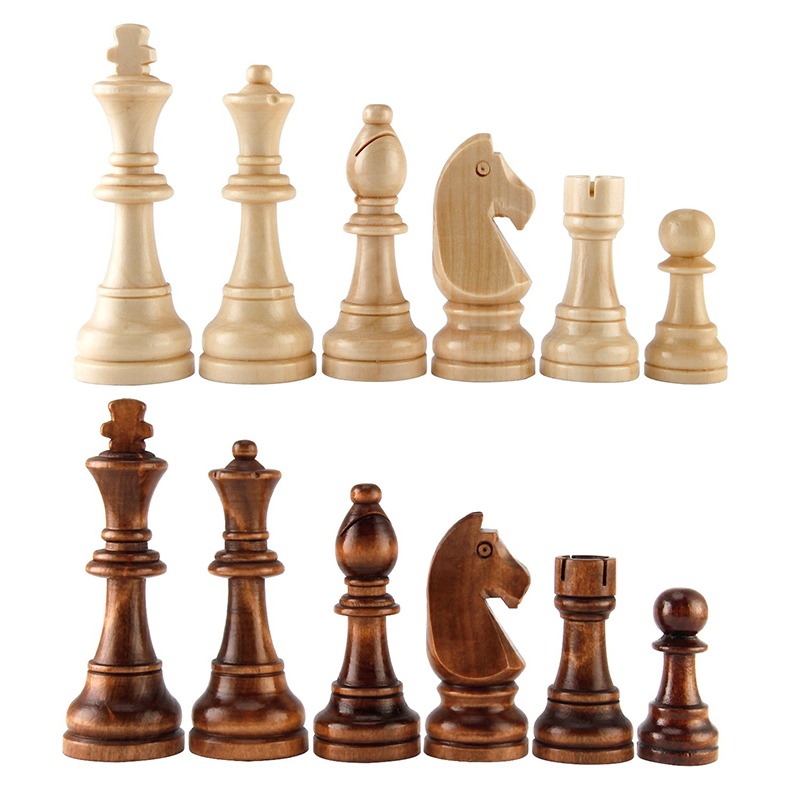 32 peças de xadrez de madeira  - Board Game Queen avaliação e preço