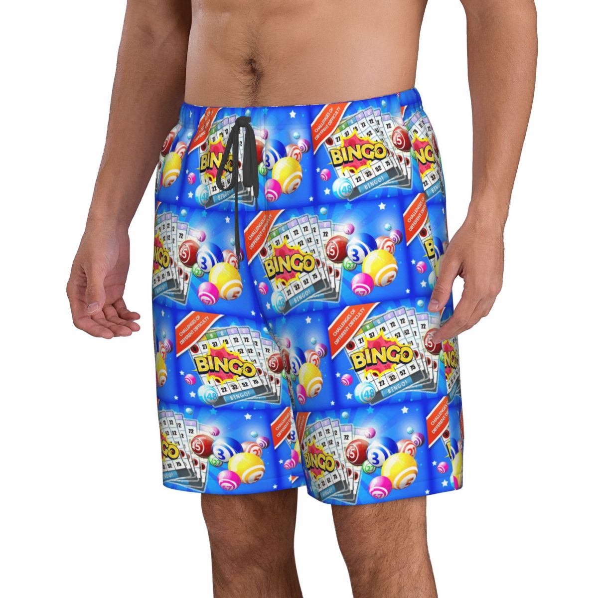Calções de Praia Masculinos Ga - Board Game Queen avaliação e preço