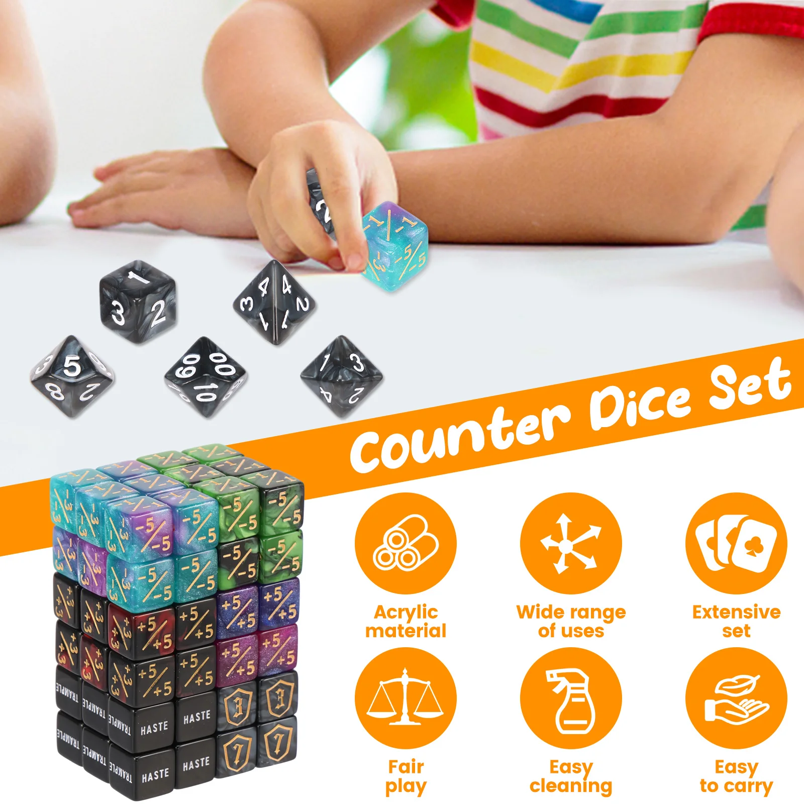 Conjunto de 78 Peças de Dados  - Game Token Counter avaliação e preço