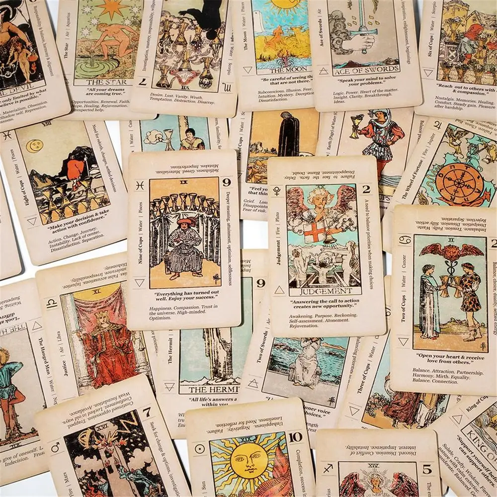 Cartão de tarô significado par - Card Game Deck avaliação e preço