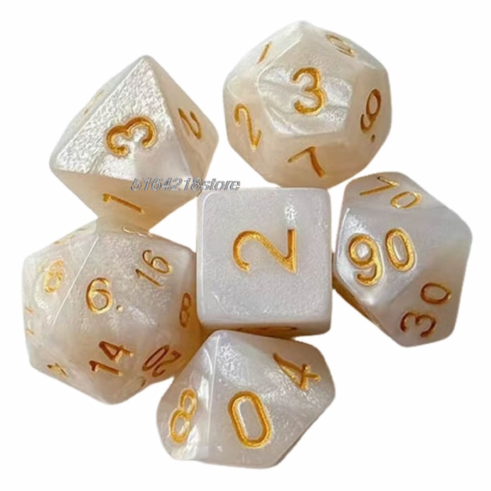 Conjunto de 7 peças de dados p - Game Token Counter avaliação e preço